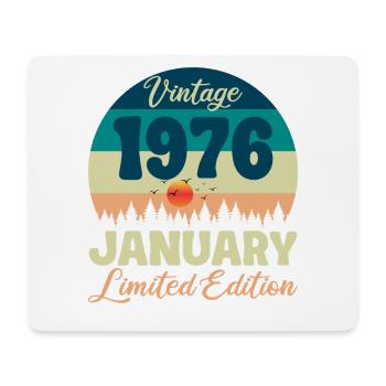 Anniversaire Janvier 1976 Cadeau Vintage Limited - Tapis de souris (format paysage) - blanc - Devant