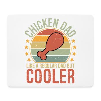 Papa poulet comme un papa ordinaire mais plus cool - Tapis de souris (format paysage) - blanc - Devant