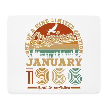 Janvier 1966 Vintage Rétro Cadeau D'anniversaire - Tapis de souris (format paysage) - blanc - Devant