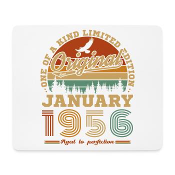 Januar 1956 Vintage-Retro-Geburtstagsgeschenk - Mousepad (Querformat) - Weiß - Vorne