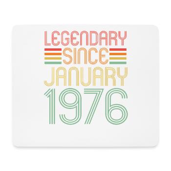 Legendary since January 1976, Retro, Birthday - Mouse Pad (horizontal) - white - Front