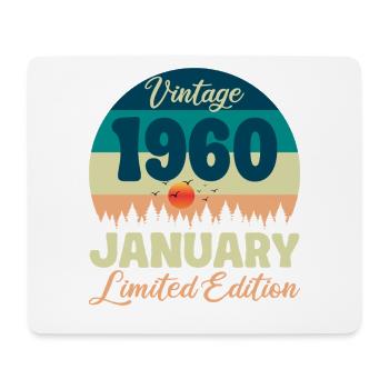 Anniversaire Janvier 1960 Cadeau Vintage Limited - Tapis de souris (format paysage) - blanc - Devant