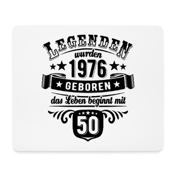 Legends were born in 1976 | 50 years - Mouse Pad (horizontal) - white - Front