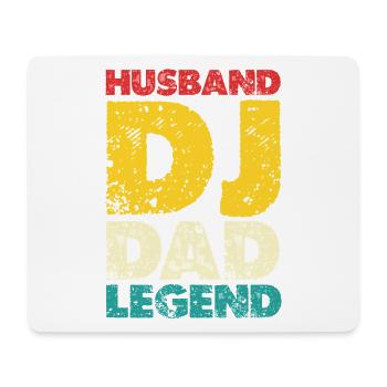 Husband DJ Dad Legende - Mousepad (Querformat) - Weiß - Vorne
