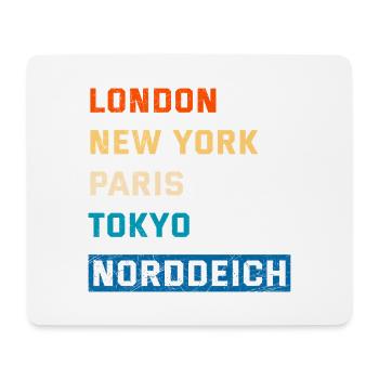 Vacances de la mer du Nord LONDRES, NEW YORK, PARIS NORDDEICH - Tapis de souris (format paysage) - blanc - Devant