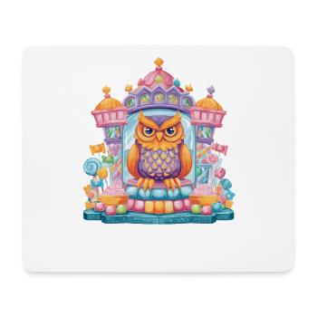 Zuckerkönigs-Eulenthron - Mousepad (Querformat) - Weiß - Vorne