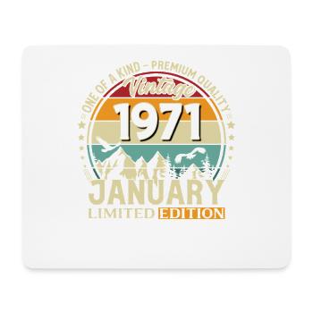 55e anniversaire millésime janvier 1971 - Tapis de souris (format paysage) - blanc - Devant