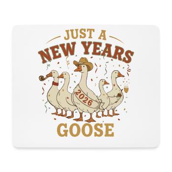 Juste une fête de célébration du Nouvel An Goose 2026 - Tapis de souris (format paysage) - blanc - Devant