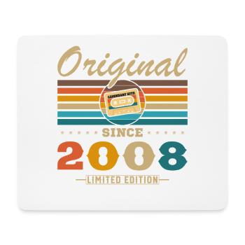 2008 Vintage Retro Geburtstagsgeschenk - Mousepad (Querformat) - Weiß - Vorne