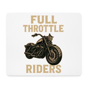 Full Throttle Riders, Biker Motorcycle Motif - Mouse Pad (horizontal) - white - Front