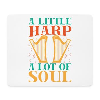 Funny Harmonica Player Little Harp Lot Of Soul - Mousepad (Querformat) - Weiß - Vorne