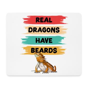 Real Dragons Have Beards - Mouse Pad (horizontal) - white - Front
