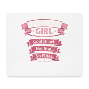 February Girl: Cold Heart Hot Soul - Mousepad (Querformat) - Weiß - Vorne