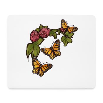 Monarch Bloom Garden - Mousepad (Querformat) - Weiß - Vorne