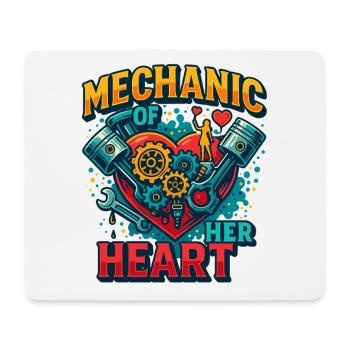 Valentinstag mechaniker herz, schrauber der liebe - Mousepad (Querformat) - Weiß - Vorne
