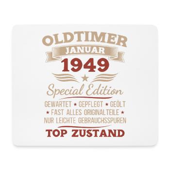 77th Birthday Gift Vintage Car January 1949 - Mouse Pad (horizontal) - white - Front
