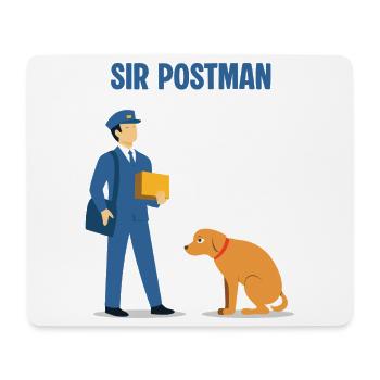 Sir Postman vs. Dog: Superior Delivery Hero - Mouse Pad (horizontal) - white - Front