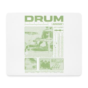 Rock-Schlagzeuger, Trommelspieler, Streetwear - Mousepad (Querformat) - Weiß - Vorne