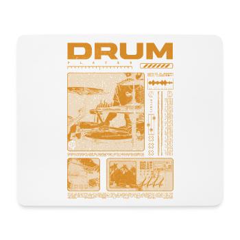 Rock-Schlagzeuger, Trommelspieler, Streetwear - Mousepad (Querformat) - Weiß - Vorne