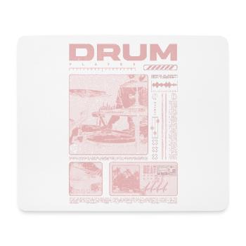 Rock Drummer Drum Player Streetwear - Mouse Pad (horizontal) - white - Front