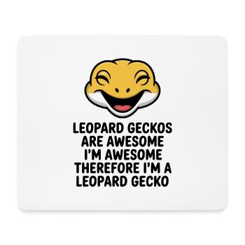 Mascotte joyeuse de Leopardgecko rit - Tapis de souris (format paysage) - blanc - Devant