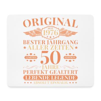 50e anniversaire de Vintage Born Legend 1976 - Tapis de souris (format paysage) - blanc - Devant