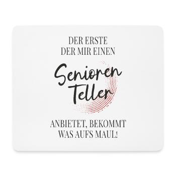 Assiette des seniors – Un drôle de dicton pour les seniors - Tapis de souris (format paysage) - blanc - Devant