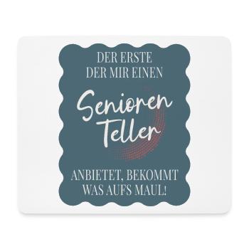 Senior Plate – Funny Saying for Seniors - Mouse Pad (horizontal) - white - Front