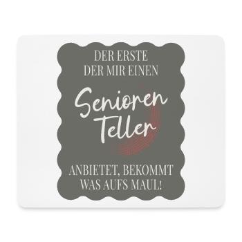 Assiette des seniors – Un drôle de dicton pour les seniors - Tapis de souris (format paysage) - blanc - Devant