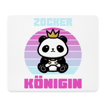 Zocker Königin gamerin - Mousepad (Querformat) - Weiß - Vorne