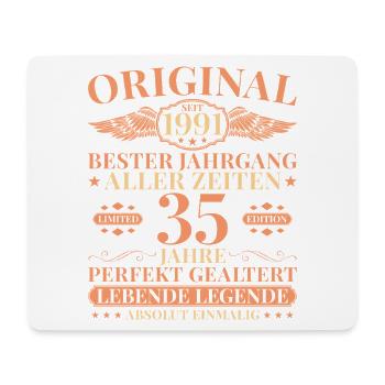 1991 Jahrgang geboren Legende 35. Geburtstag - Mousepad (Querformat) - Weiß - Vorne