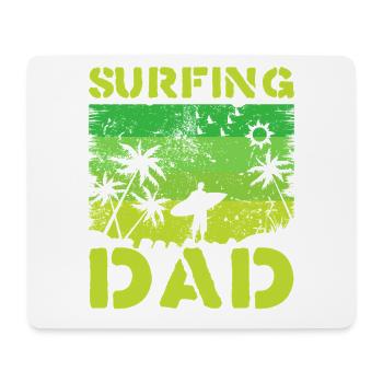 Surfen Dad Retro Grün - Mousepad (Querformat) - Weiß - Vorne