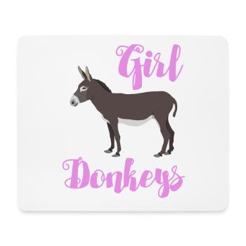 Nur ein Mädchen, das Esel liebt - Mousepad (Querformat) - Weiß - Vorne