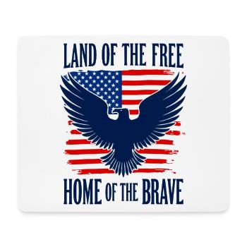 Land of the Free Home of the Brave USA Adler - Mouse Pad (horizontal) - white - Front