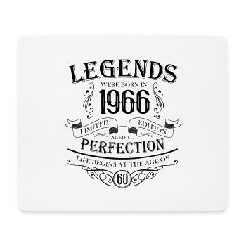 60e anniversaire 1966 Legends Vintage Design - Tapis de souris (format paysage) - blanc - Devant