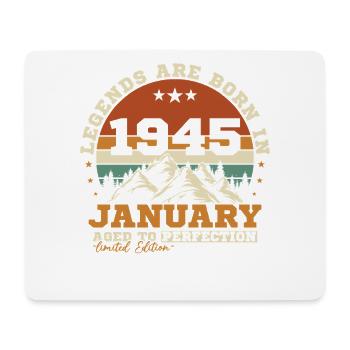 January 1945 Vintage Retro Birthday Gift - Mouse Pad (horizontal) - white - Front