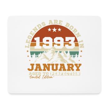 Januar 1993 Vintage-Retro-Geburtstagsgeschenk - Mousepad (Querformat) - Weiß - Vorne