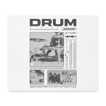 Rock Drummer Drum Player Streetwear - Mouse Pad (horizontal) - white - Front
