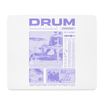 Rock-Schlagzeuger, Trommelspieler, Streetwear - Mousepad (Querformat) - Weiß - Vorne