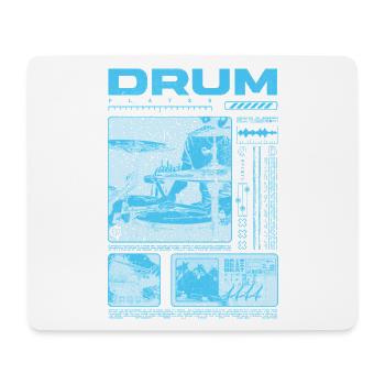 Rock Drummer Drum Player Streetwear - Mouse Pad (horizontal) - white - Front
