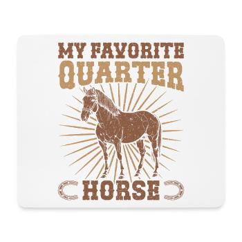 Hobby Horse Rider QUarter Horse English Riding - Mousepad (Querformat) - Weiß - Vorne