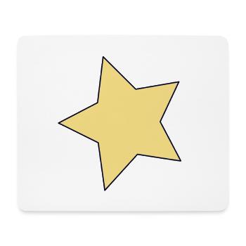 Gelber Stern Kontur-Akzent - Mousepad (Querformat) - Weiß - Vorne