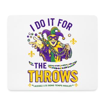Mardi Gras Jester Beads - Mouse Pad (horizontal) - white - Front