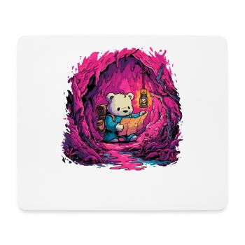 Panda dans la lumière rose de la grotte - Tapis de souris (format paysage) - blanc - Devant