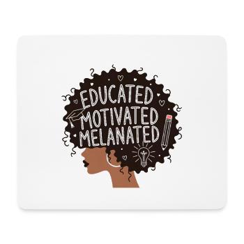 Gebildete, motivierte, melanierte Afro-Frau - Mousepad (Querformat) - Weiß - Vorne