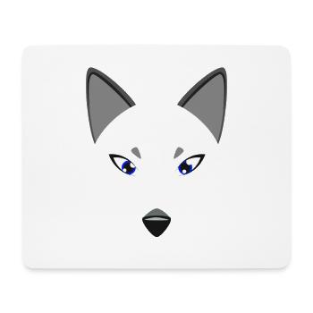 Arctic Fox Face Funny Animal Lazy DIY Costume - Mouse Pad (horizontal) - white - Front