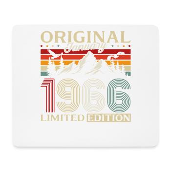 60e anniversaire Original Millésime janvier 1966 - Tapis de souris (format paysage) - blanc - Devant