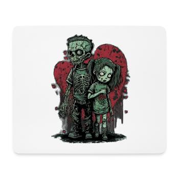 zombie, couple, cartoon, love, emo, valentine - Mouse Pad (horizontal) - white - Front