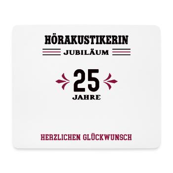 Hearing aid acoustician 25th anniversary 25th acoustician - Mouse Pad (horizontal) - white - Front