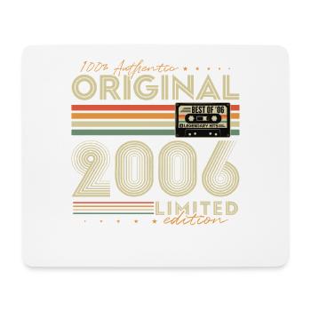 Anniversaire original vintage rétro vintage 2006 - Tapis de souris (format paysage) - blanc - Devant